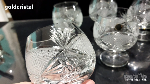 кристални чаши , снимка 5 - Антикварни и старинни предмети - 53308229