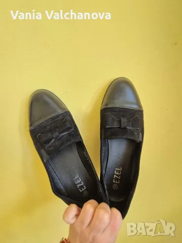 Дамски черни обувки, снимка 4 - Дамски ежедневни обувки - 49434090