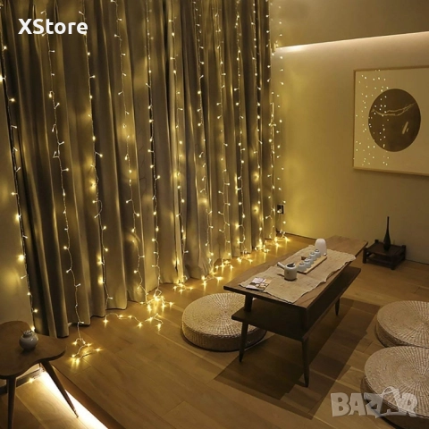 Коледна завеса от лампички , снимка 12 - Други - 51916473
