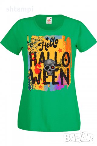 Дамска тениска Halloween 09,Halloween,Хелоуин,Празник,Забавление,Изненада,Обичаи,, снимка 7 - Тениски - 38146613