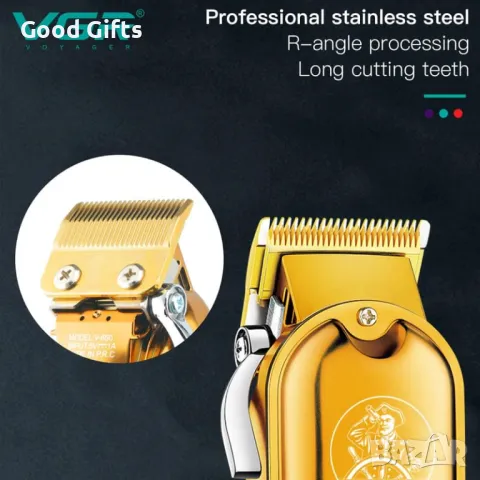 Професионална машинка за подстригване VGR V-650 – Водоустойчива, с 2000mAh батерия и LCD дисплей, снимка 7 - Машинки за подстригване - 50390910