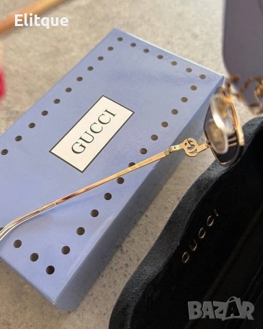 очила с черен обикновен калъф и ув защита Gucci, снимка 2 - Слънчеви и диоптрични очила - 53225300