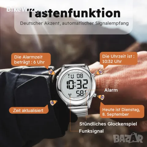  Hearkt Мъжки говорещ часовник на НЕМСКИ език, снимка 3 - Мъжки - 48219001