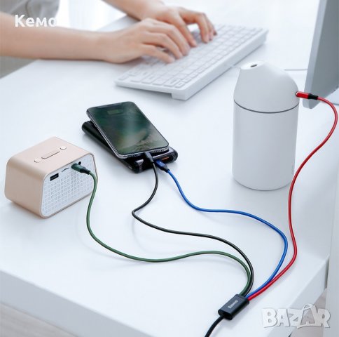 Кабел за зареждане на телефон 3в1, снимка 5 - USB кабели - 39762145