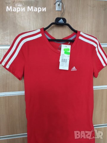Adidas дамска червена блуза 2ХS;М, снимка 5 - Тениски - 32197994