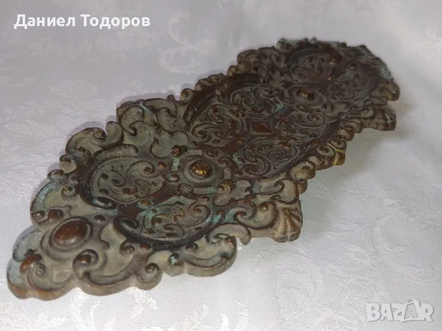 Стара Медна Мастилница и Перодръжка, снимка 6 - Антикварни и старинни предмети - 48826457