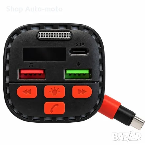 FM трансмитер Automat-С Bluetooth, LED дисплей с волтметър, снимка 2 - Аксесоари и консумативи - 56545046