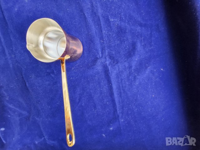 джезве медно средно (с 6 чашки + мини джезве / каничка) и малко ново джезве, неползвано , снимка 6 - Други ценни предмети - 41971880