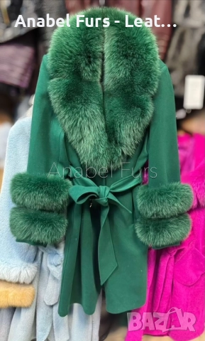 Дамски палта от кашмир и естествен косъм, снимка 11 - Палта, манта - 51862584