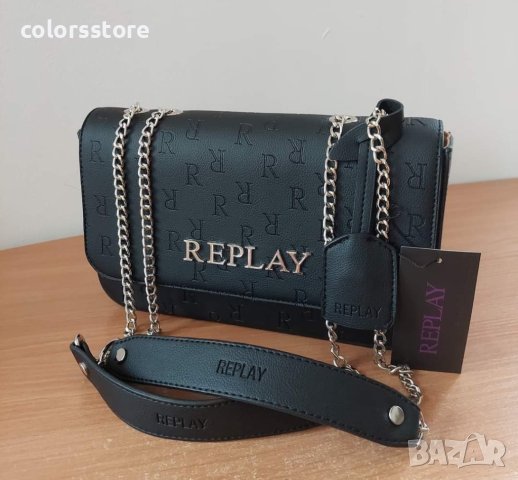 Черна чанта  Replay код Br309, снимка 3 - Чанти - 36010904