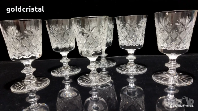 кристални чаши , снимка 8 - Антикварни и старинни предмети - 51410604