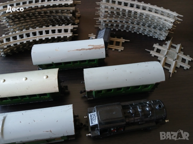 Стара немска тенекиена играчка Влак от 50те години., снимка 10 - Колекции - 51603940