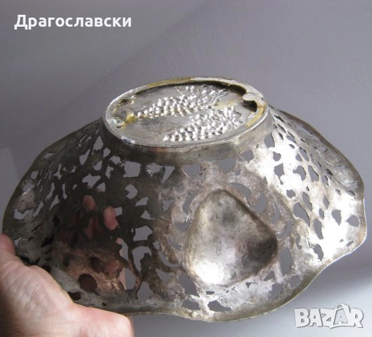 35см стара Дървена  чиния -пано - поднос,  дърворезба, черпак, голяма чиния, зодия, снимка 9 - Декорация за дома - 31174809