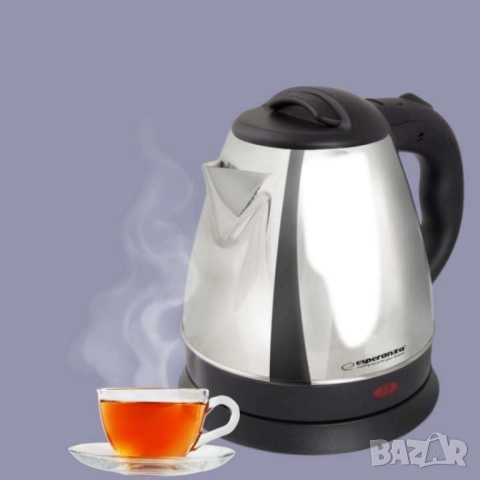 Електрическа кана Spring, 1350W, 1 л., Сребрист, нерък, стомана, снимка 3 - Други - 51948592