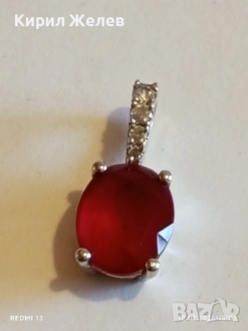 Нежно сребърно колие с юврлирно фасетиран ГРАНАТ елегантен дизайн 52567, снимка 8 - Колиета, медальони, синджири - 53073557