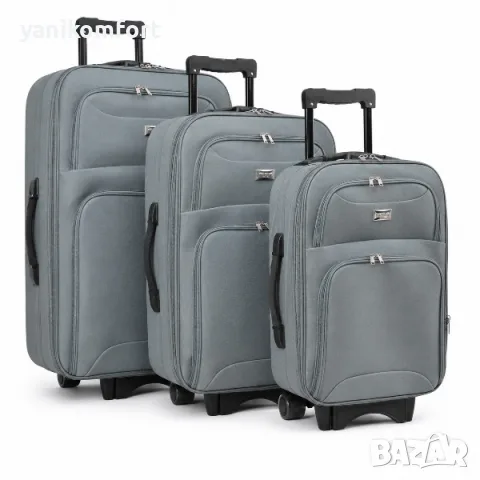 Комплект текстилни куфари 3 броя, снимка 2 - Куфари - 56200148
