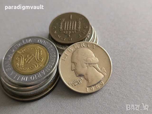 Монета - САЩ - 1/4 (четвърт) долар | 1969г., снимка 2 - Нумизматика и бонистика - 53301641