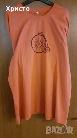 тениска авторска " Ретро велосипед"  уникат, лимитиран тираж, ушита по поръчка от качествен плат, снимка 2 - Тениски - 42062737