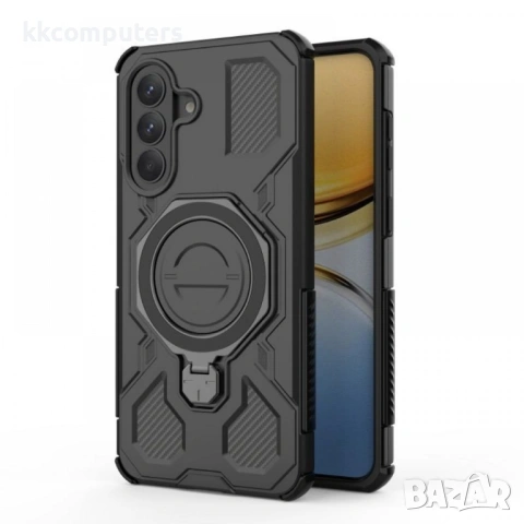 WANLONFENG KJ Калъф за Samsung Galaxy A57 5G - PC+TPU, Скрита стойка, 2 стъкла, Голям отвор, 5 цвята