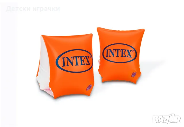 Надуваеми раменки Deluxe INTEX, 23 х 15 см, за деца 3-6 г., оранжеви