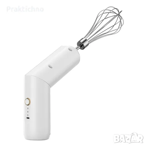 Безжичен електрически миксер / бъркалка за яйца и пяна с USB зареждане, снимка 1