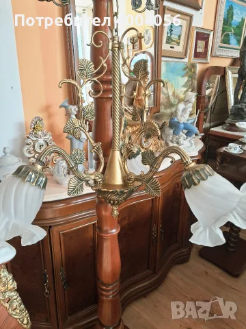 Полилей с три стъкла, снимка 6 - Антикварни и старинни предмети - 56445999