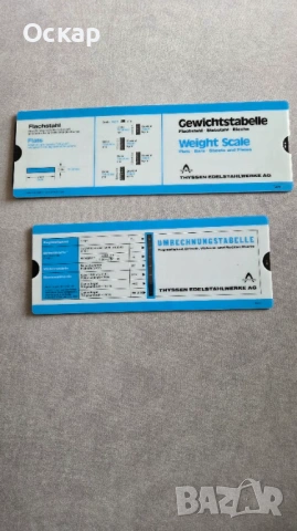 Линийки за инжинерни изчисления Thyssen