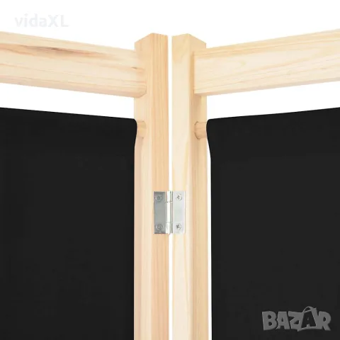 vidaXL Параван за стая, 6 панела, черен, 240х170х4 cм, текстил, снимка 4 - Паравани - 56146429