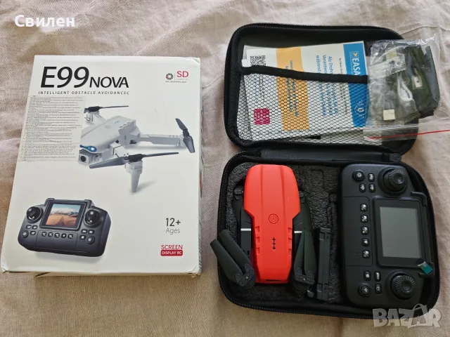 НОВ ДРОН NOVA E99 - 4K камера + Дистанционно с ДИСПЛЕЙ