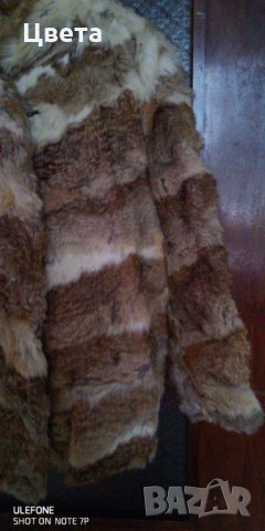 Кожено палто от заешки  кожи, снимка 4 - Палта, манта - 31057408