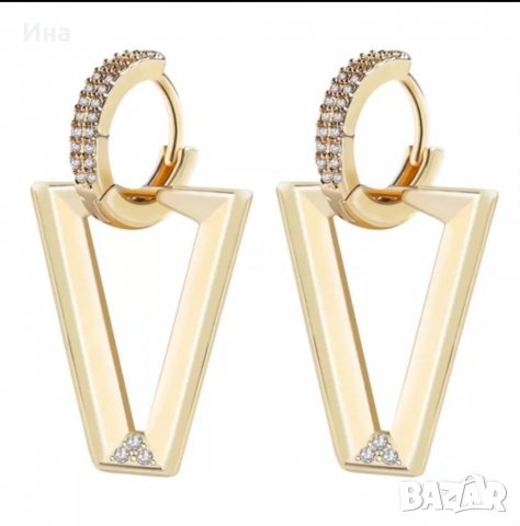 Златисти стоманени обеци 