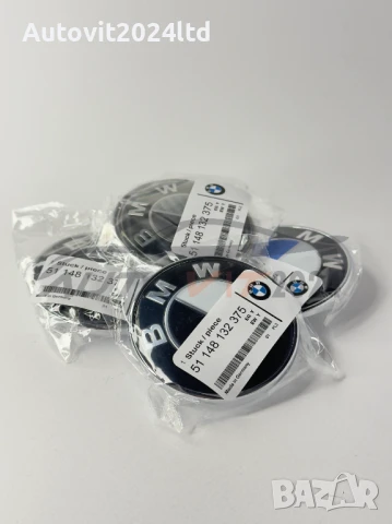 BMW Емблема Бмв - 82мм/74мм немска e60 e61 e90 e92 e39 e46 e65 x3 x5, снимка 3 - Аксесоари и консумативи - 50741091