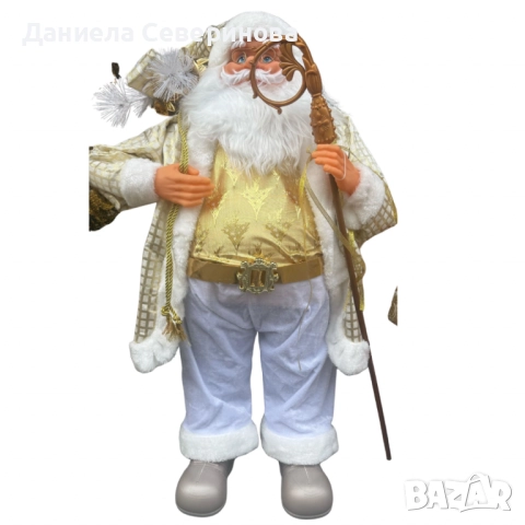 Златния Дядо Коледа-мигновено празнично настроение у дома, снимка 2 - Декорация за дома - 52530749