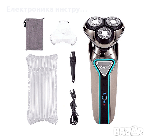 Професионална мъжка самобръсначка VGR, V-323, Водоустойчива, USB зареждаане, снимка 3 - Тримери - 44685473