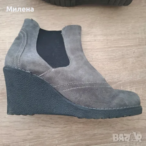 Дамски велурени боти - 39, снимка 3 - Дамски боти - 56539907