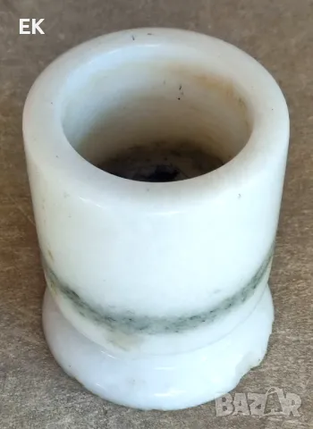 Мраморен пепелник с етикет + мраморна вазичка (свещник), снимка 4 - Декорация за дома - 49414072
