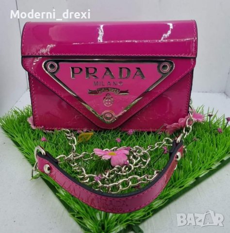 Prada Прада дамска чанта синя, розова, циклама, снимка 3 - Чанти - 38219939