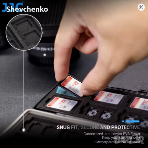 Калъф кутия за SD Card и MicroSD JJC влагоустойчив побира 12 СД Карти, снимка 3 - Калъфи, кейсове - 53180779