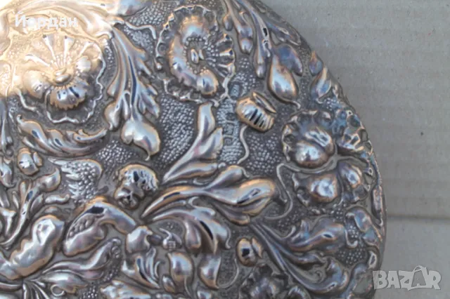 Старо английско сребърно огледало с 4 печата, снимка 5 - Антикварни и старинни предмети - 48521931