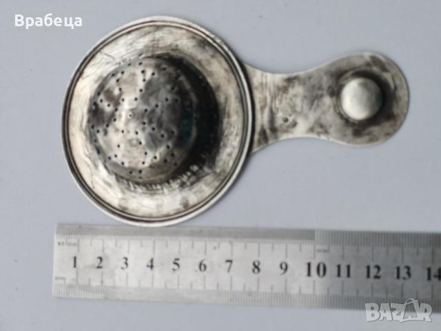 Сребро. 84. Царска Русия. Цедка за чай , снимка 10 - Антикварни и старинни предмети - 36559865