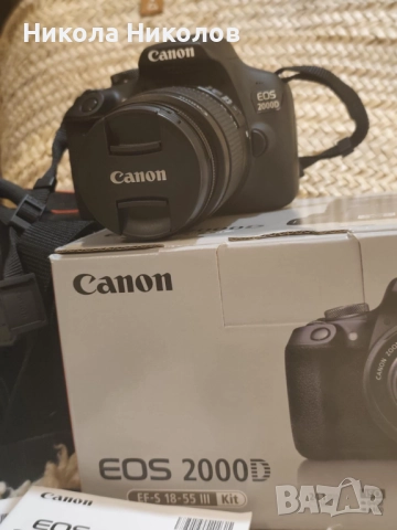 Продавам Canon EOS 2000D, снимка 3 - Фотоапарати - 52364983