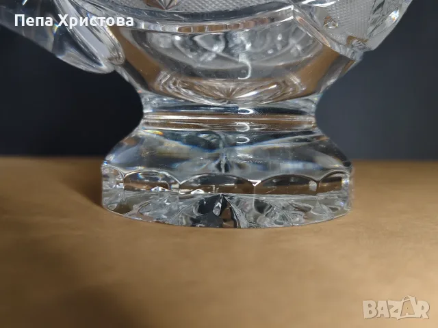  винтидж сосиера  от масивен бохемски  кристал. , снимка 7 - Аксесоари за кухня - 56148257