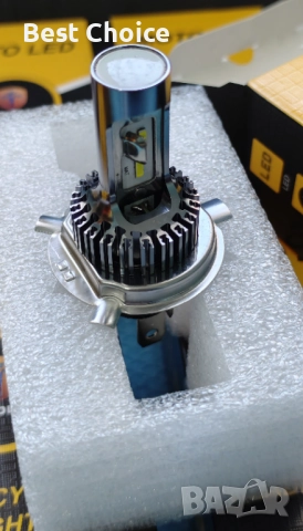 LED крушки за мотоциклет Amoluo H4/HS1, снимка 9 - Части - 52714780