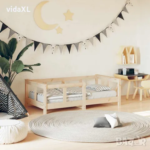 vidaXL Рамка за детско легло, 70x140 см, масивна борова дървесина, снимка 2 - Бебешки легла и матраци - 56148064