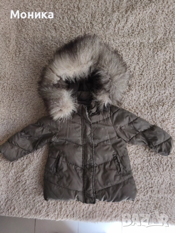 Детско яке с пух на Zara за деца на 12-18 м.