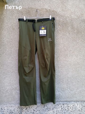 Продавам нови мъжки зелени разтегливи бързосъхнещи панталони Arc'teryx 