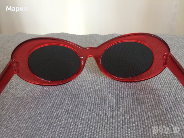 Нови Дамски Слънчеви Очила Червени Черни Прозрачни Кръгли Ретро Модел Модерни , снимка 17 - Слънчеви и диоптрични очила - 44448902