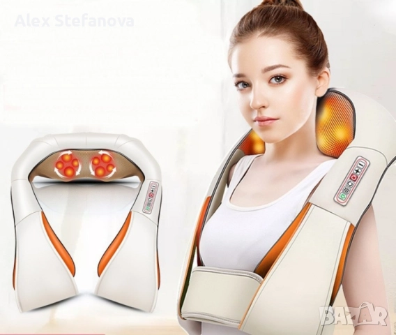 Шиацу 4D масажор за врат, гръб, плешки и рамене с функция затопляне , снимка 6 - Масажори - 52845453