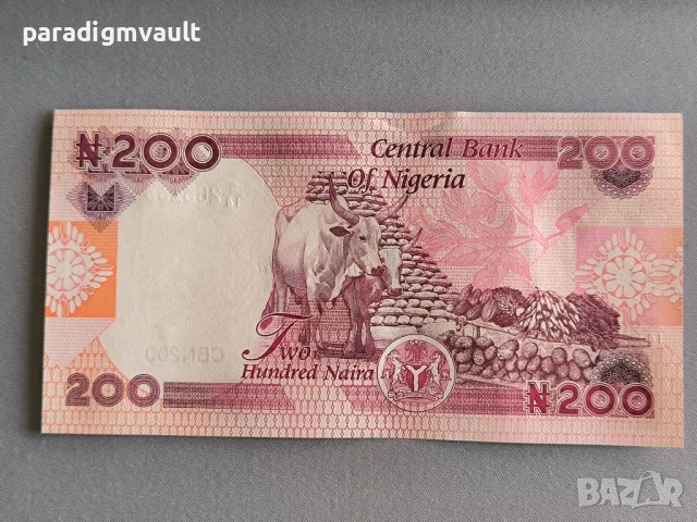 Банкнота - Нигерия - 200 найра UNC | 2023г., снимка 2 - Нумизматика и бонистика - 51076460