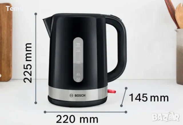 Електрическа кана BOSCH  2200 W, 1,7 л., снимка 1
